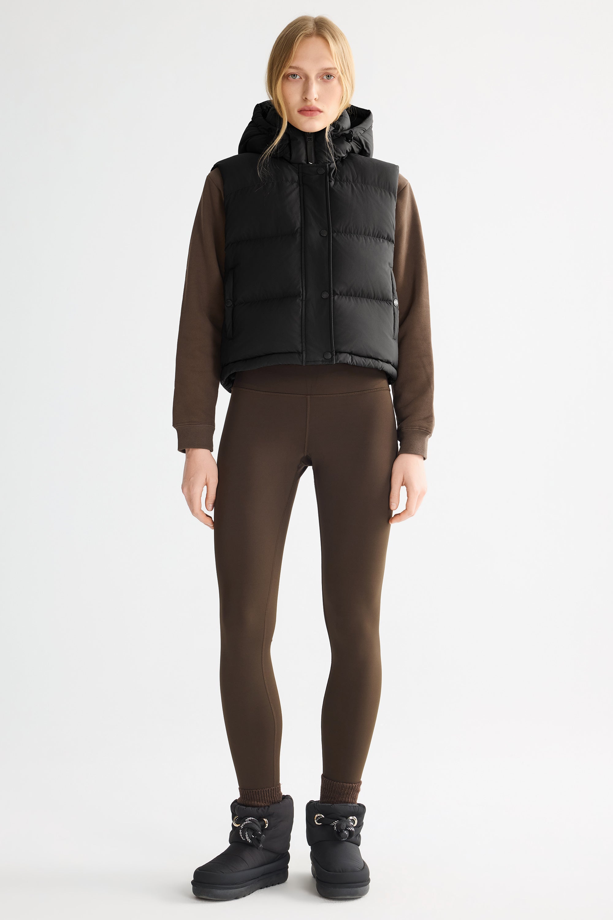 Orolay-Aurora Hooded Puffer Vest-#color_Black