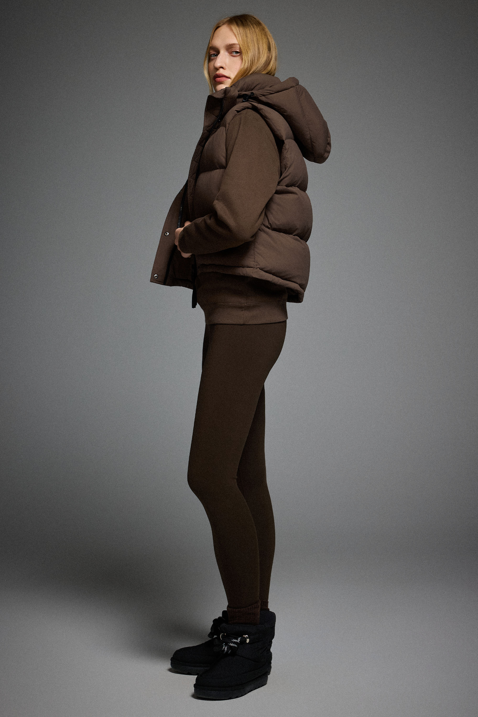 Orolay-Aurora Hooded Puffer Vest-#color_Coffee