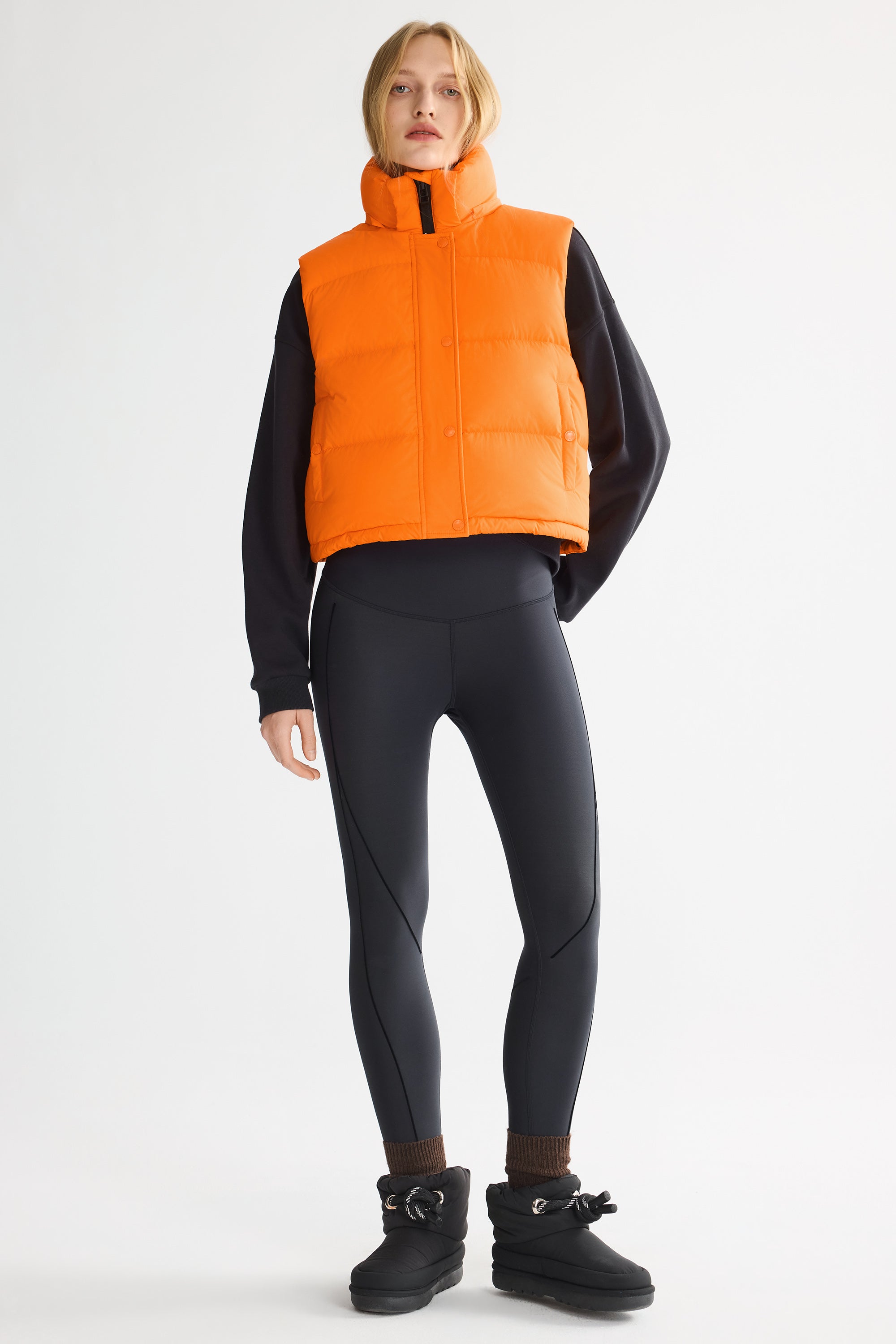Orolay-Aurora Hooded Puffer Vest-#color_Bright Marigold