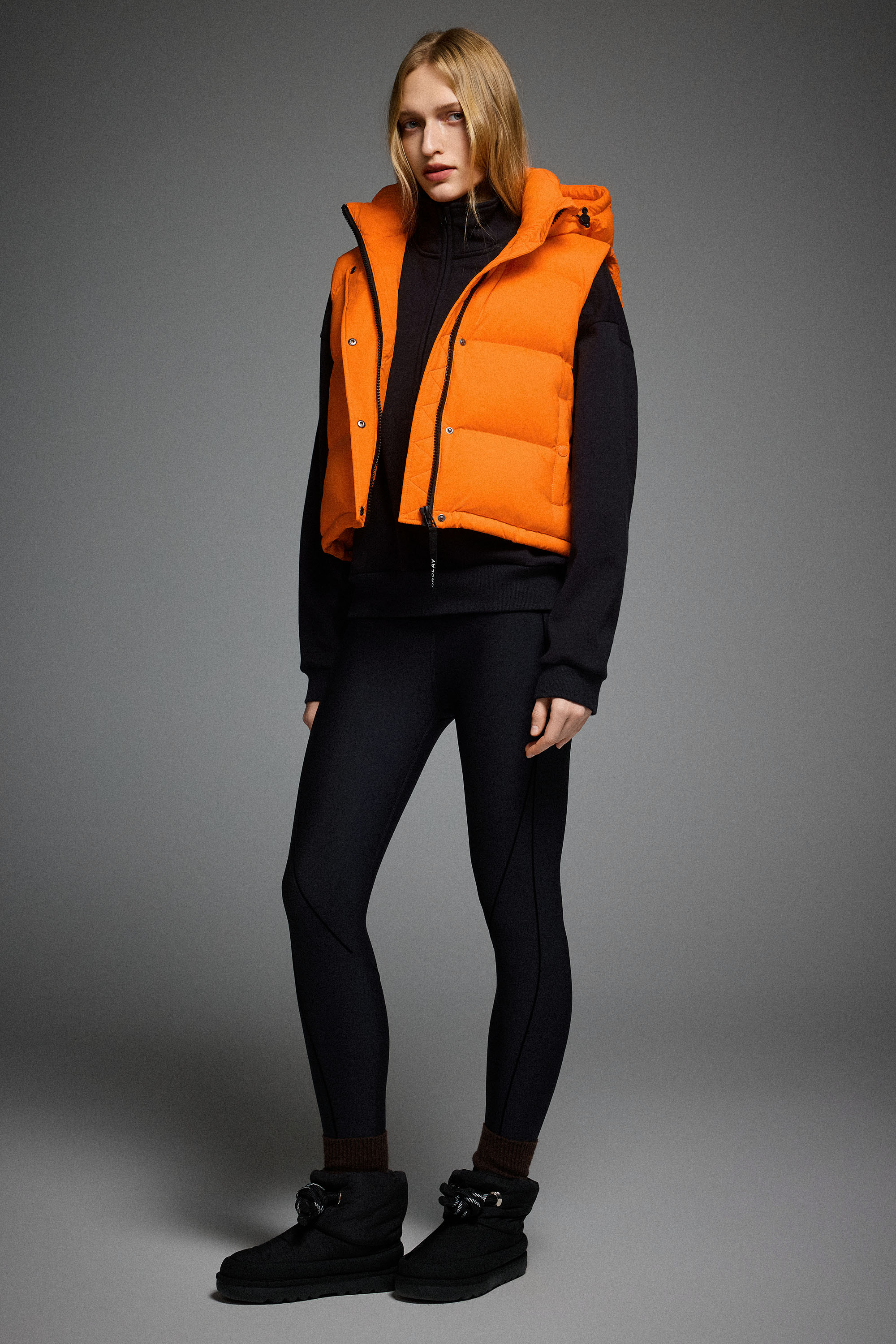 Orolay-Aurora Hooded Puffer Vest-#color_Bright Marigold