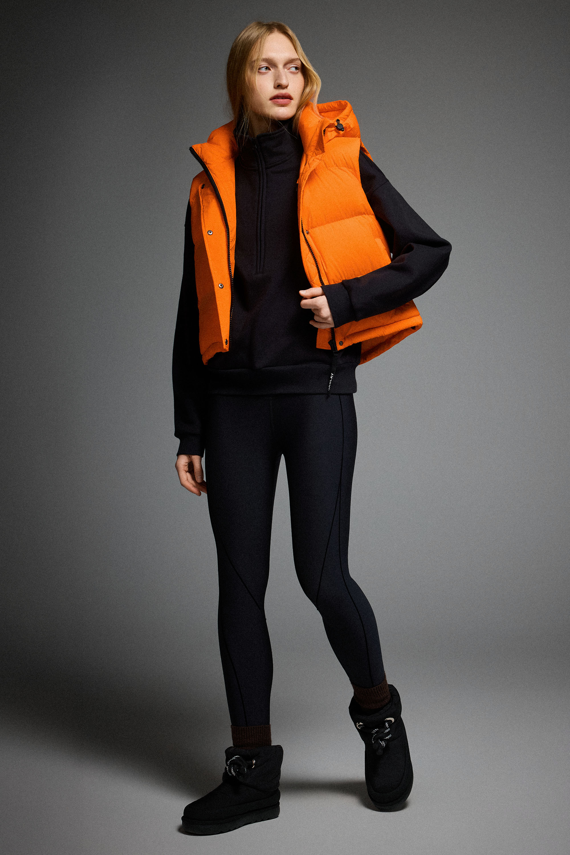 Orolay-Aurora Hooded Puffer Vest-#color_Bright Marigold