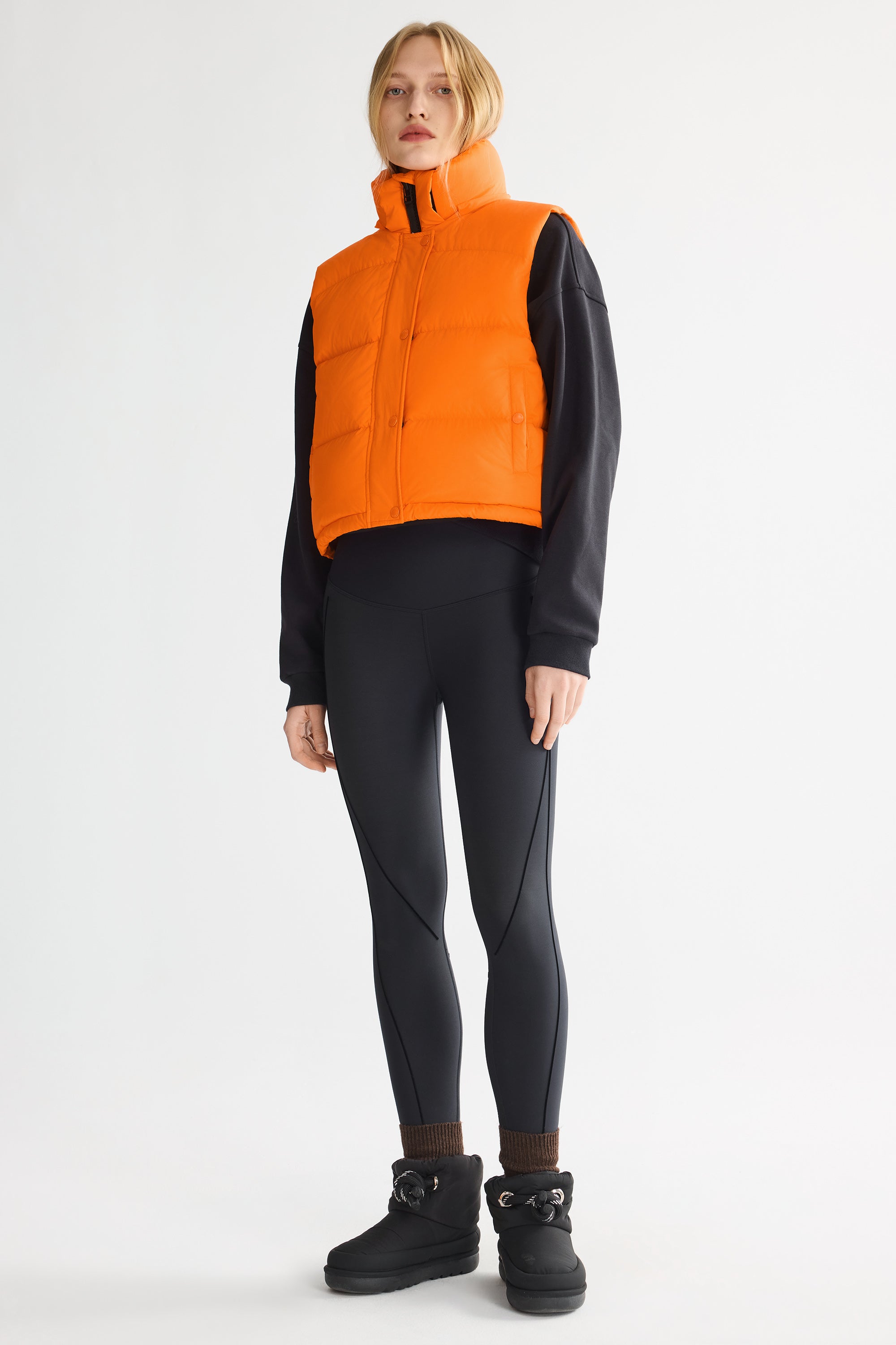 Orolay-Aurora Hooded Puffer Vest-#color_Bright Marigold