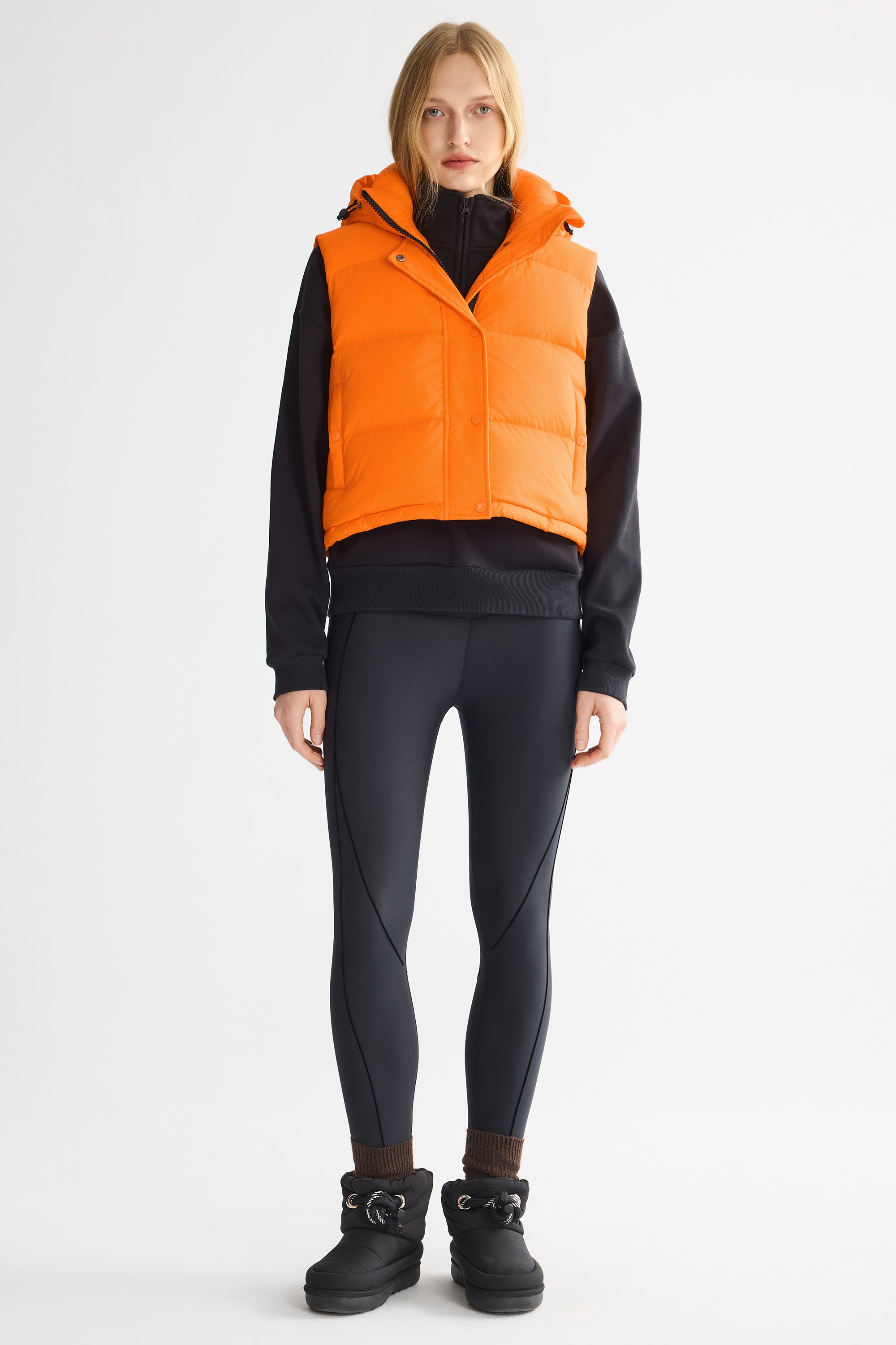 Orolay-Aurora Hooded Puffer Vest-#color_Bright Marigold