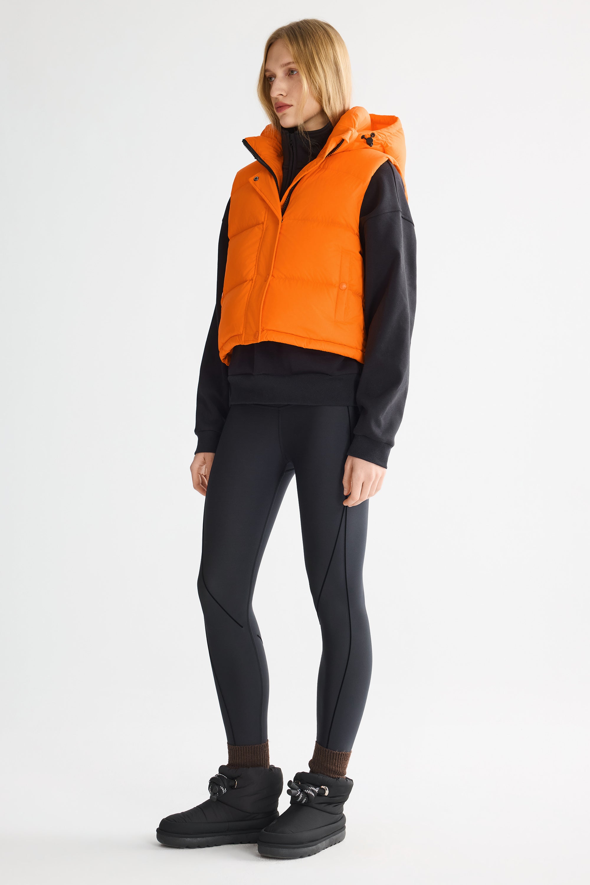 Orolay-Aurora Hooded Puffer Vest-#color_Bright Marigold