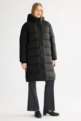 Orolay-Aurora Long Detachable Hooded Down jacket-#color_Black