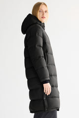 Orolay-Aurora Long Detachable Hooded Down jacket-#color_Black