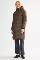Orolay-Aurora Long Detachable Hooded Down jacket #color_coffee