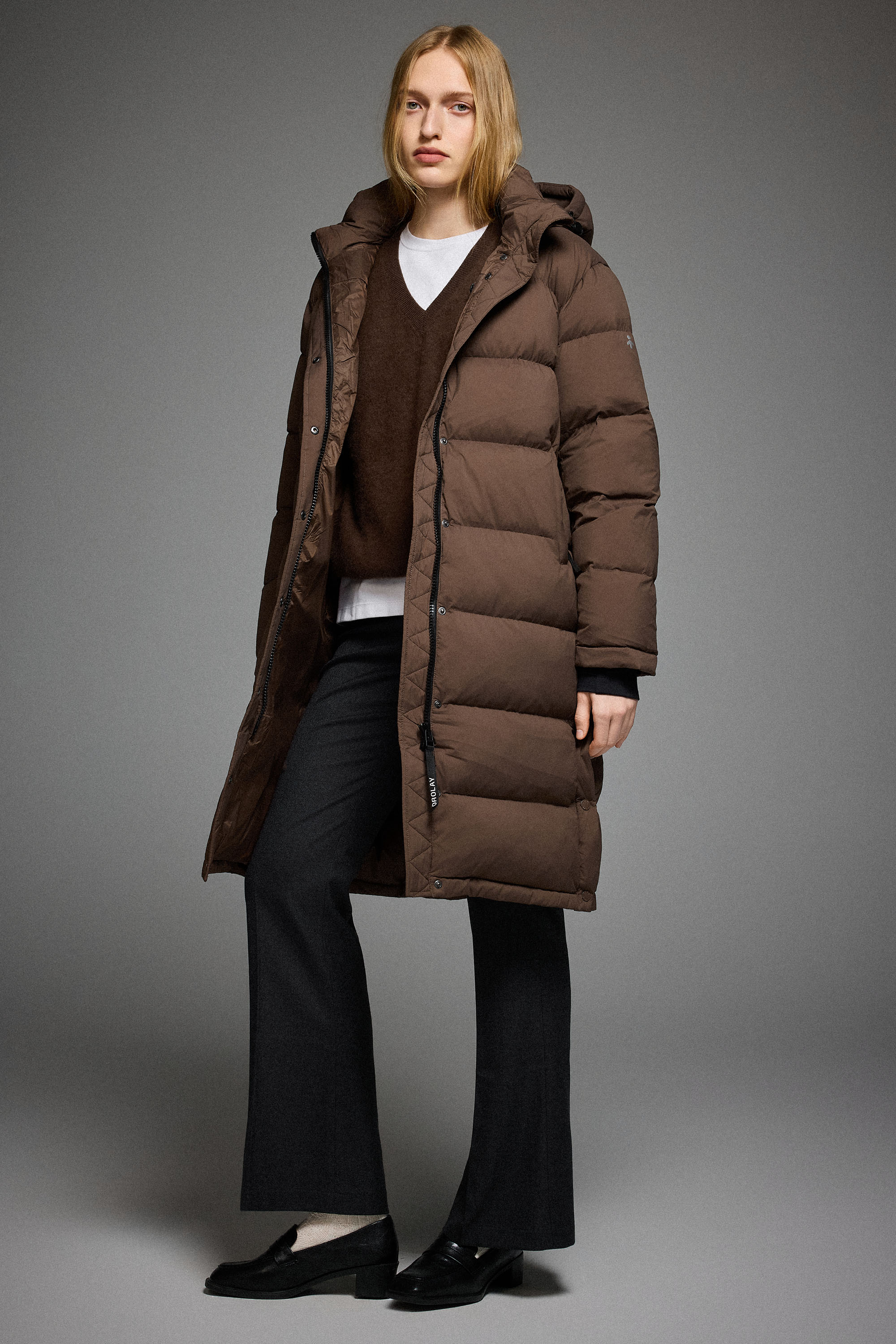 Orolay-Aurora Long Detachable Hooded Down jacket #color_coffee