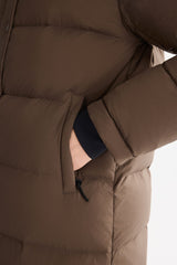 Orolay-Aurora Long Detachable Hooded Down jacket #color_coffee