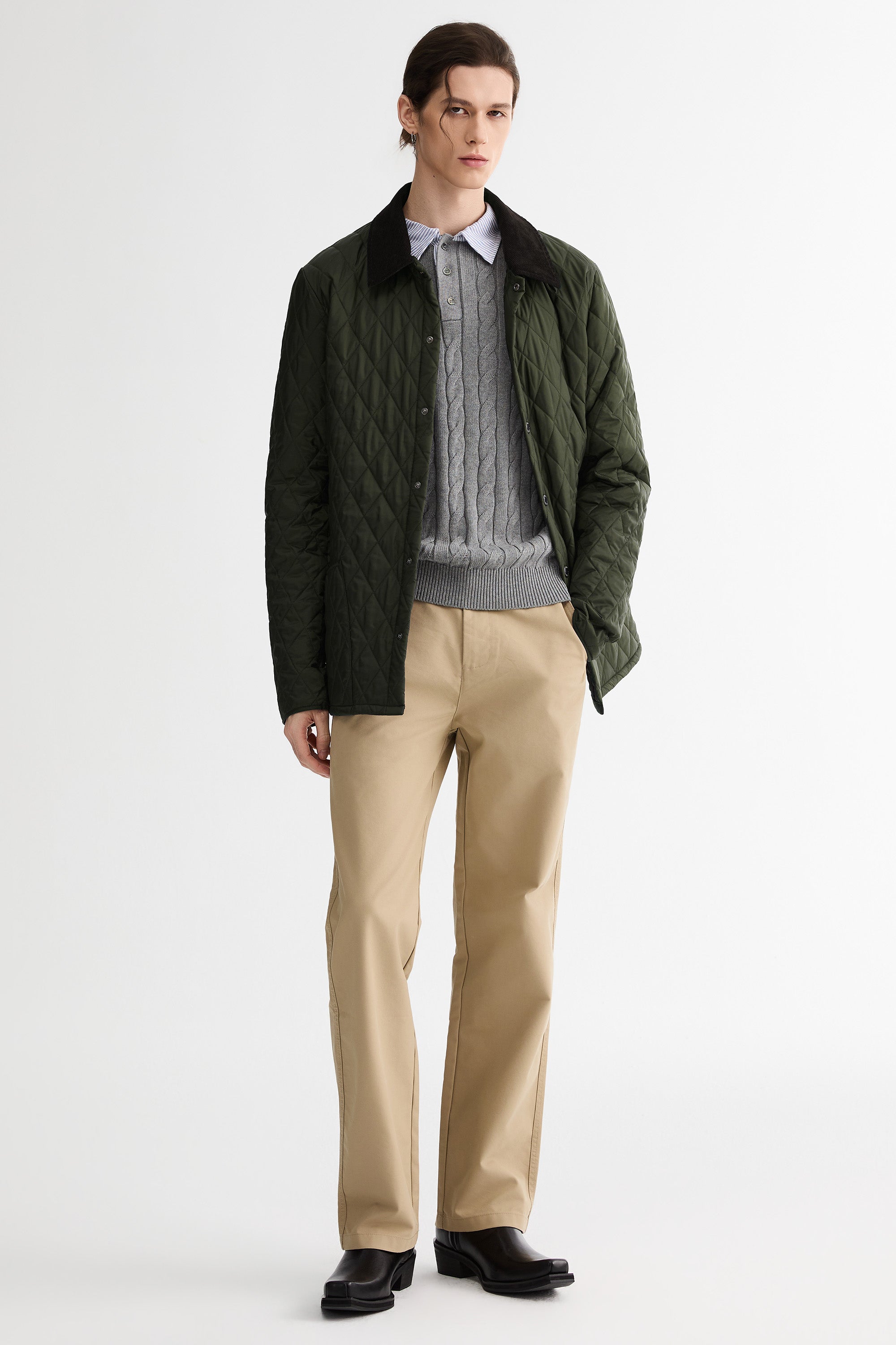 Orolay BarnForm Classic Lightweight Quilted Jacket #color_olive