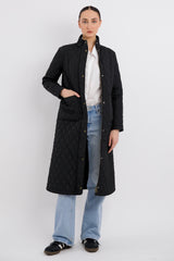 BarnForm Long Lightweight Trench Jacket #color_black