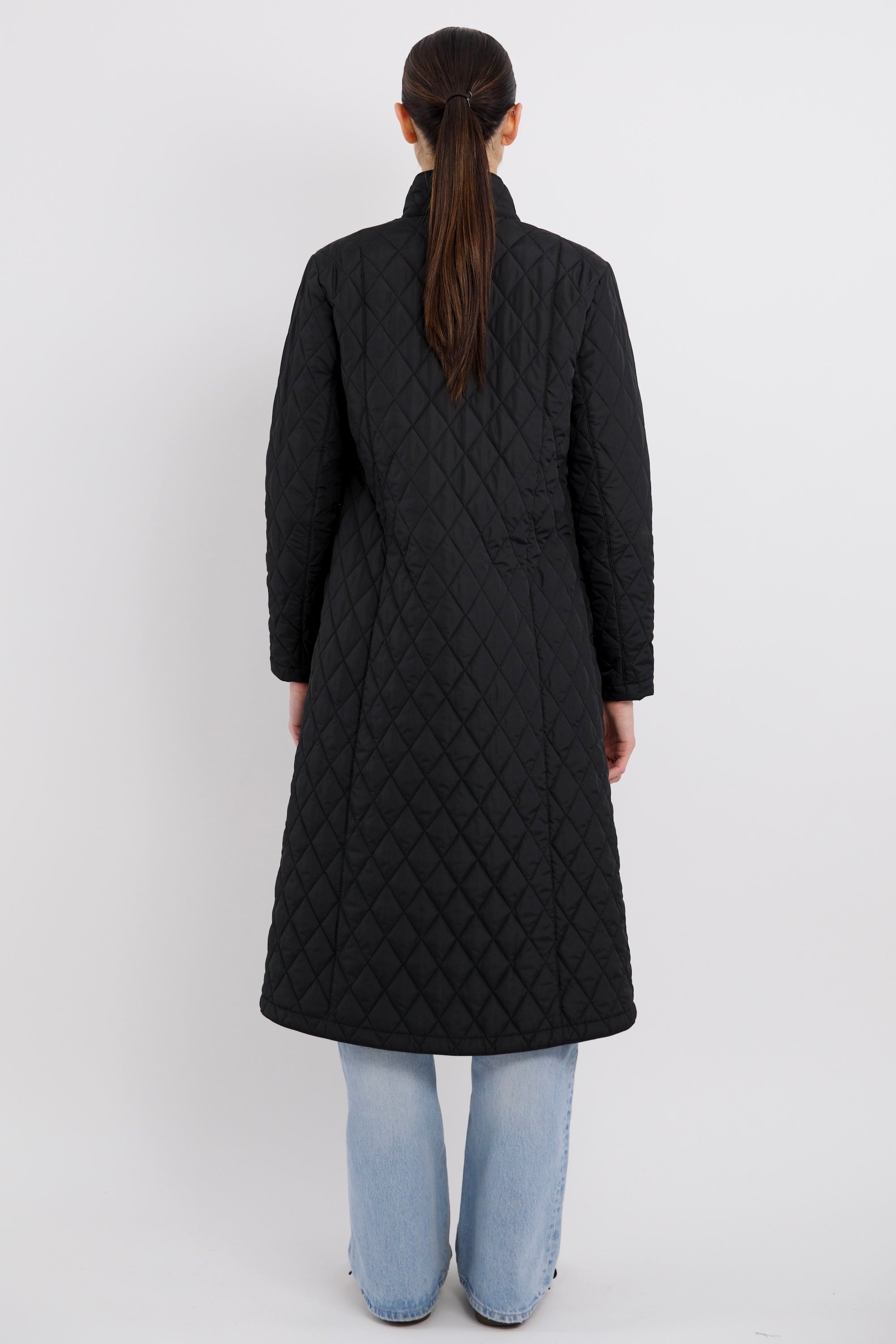BarnForm Long Lightweight Trench Jacket #color_black