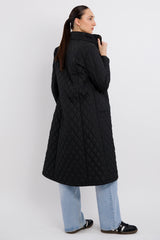 BarnForm Long Lightweight Trench Jacket #color_black
