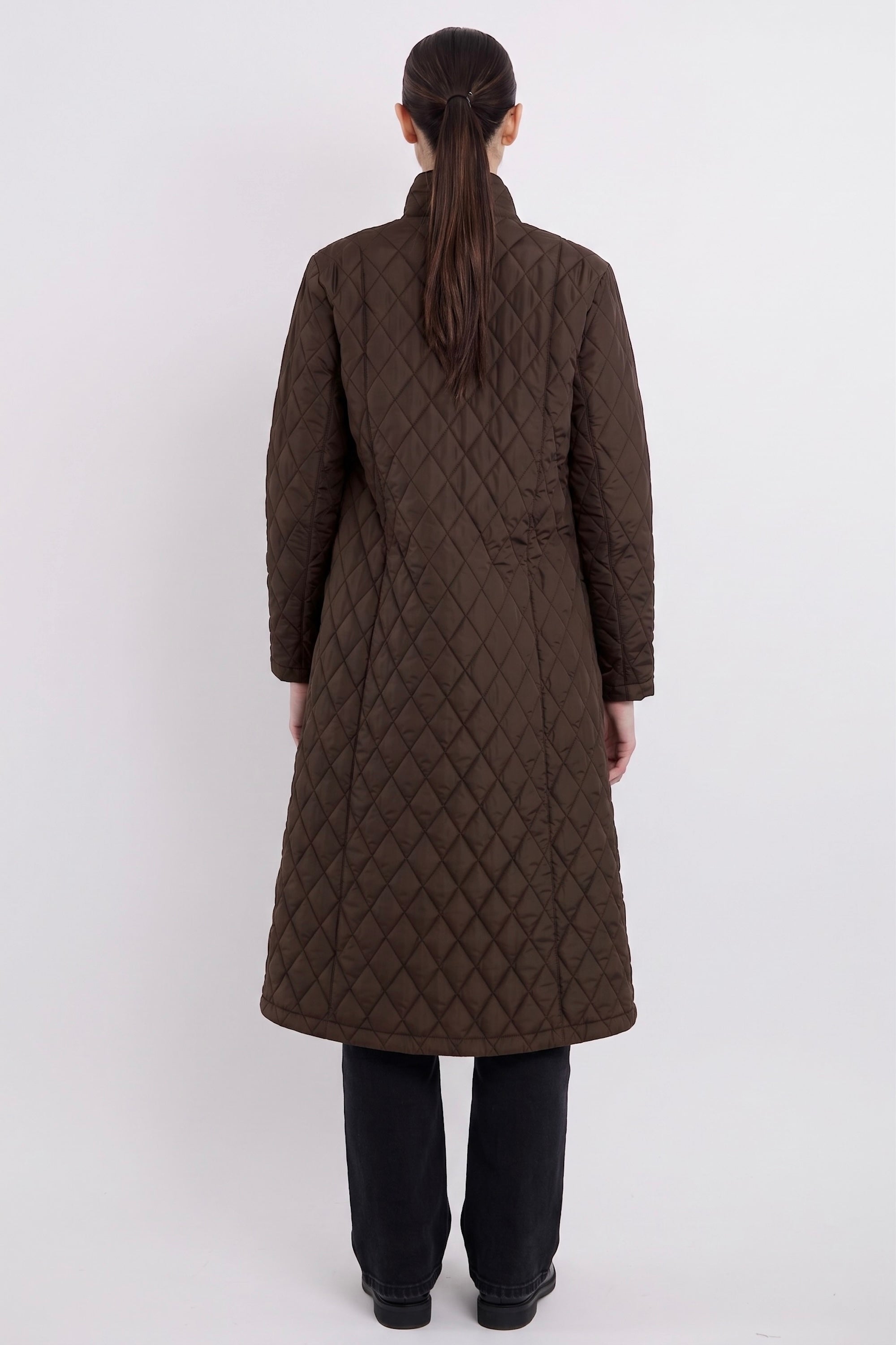 BarnForm Long Lightweight Trench Jacket #color_coffee
