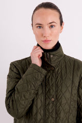 BarnForm Long Lightweight Trench Jacket #color_olive