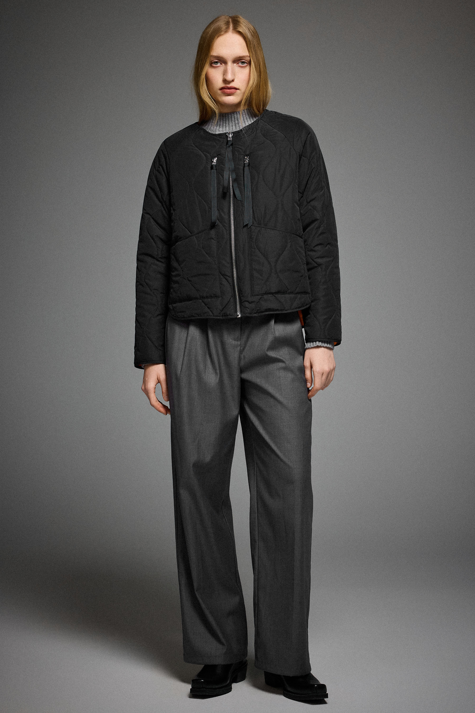 OROLAY 092 Universe® Lightweight Quilted Jacket #color_black