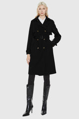 Classic Double-Breasted Lapel Hudson Trench #color_black