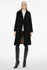 Classic Double-Breasted Lapel Hudson Trench #color_black