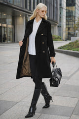 Classic Double-Breasted Lapel Hudson Trench #color_black