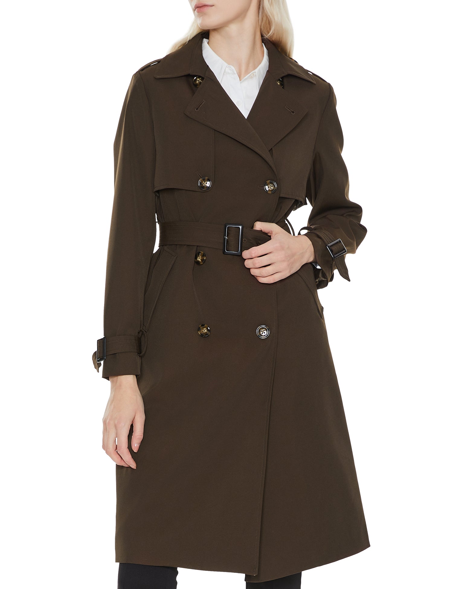 Classic Double-Breasted Lapel Hudson Trench #color_coffee