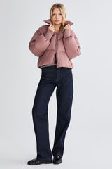 Down Coat-Orolay-Puff-O Classics Short Oversized Down Coat-#color_ Pink