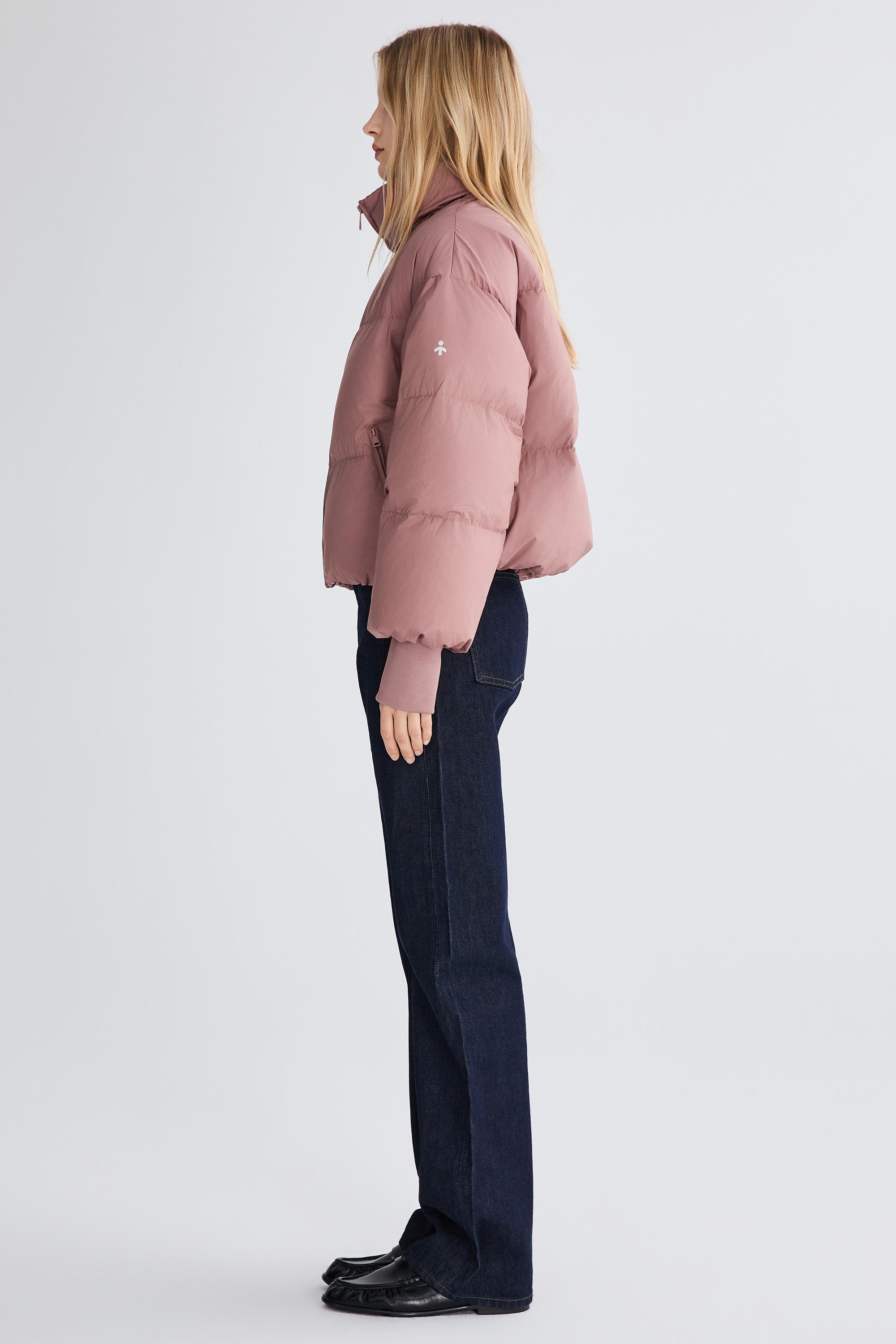 Down Coat-Orolay-Puff-O Classics Short Oversized Down Coat-#color_ Pink