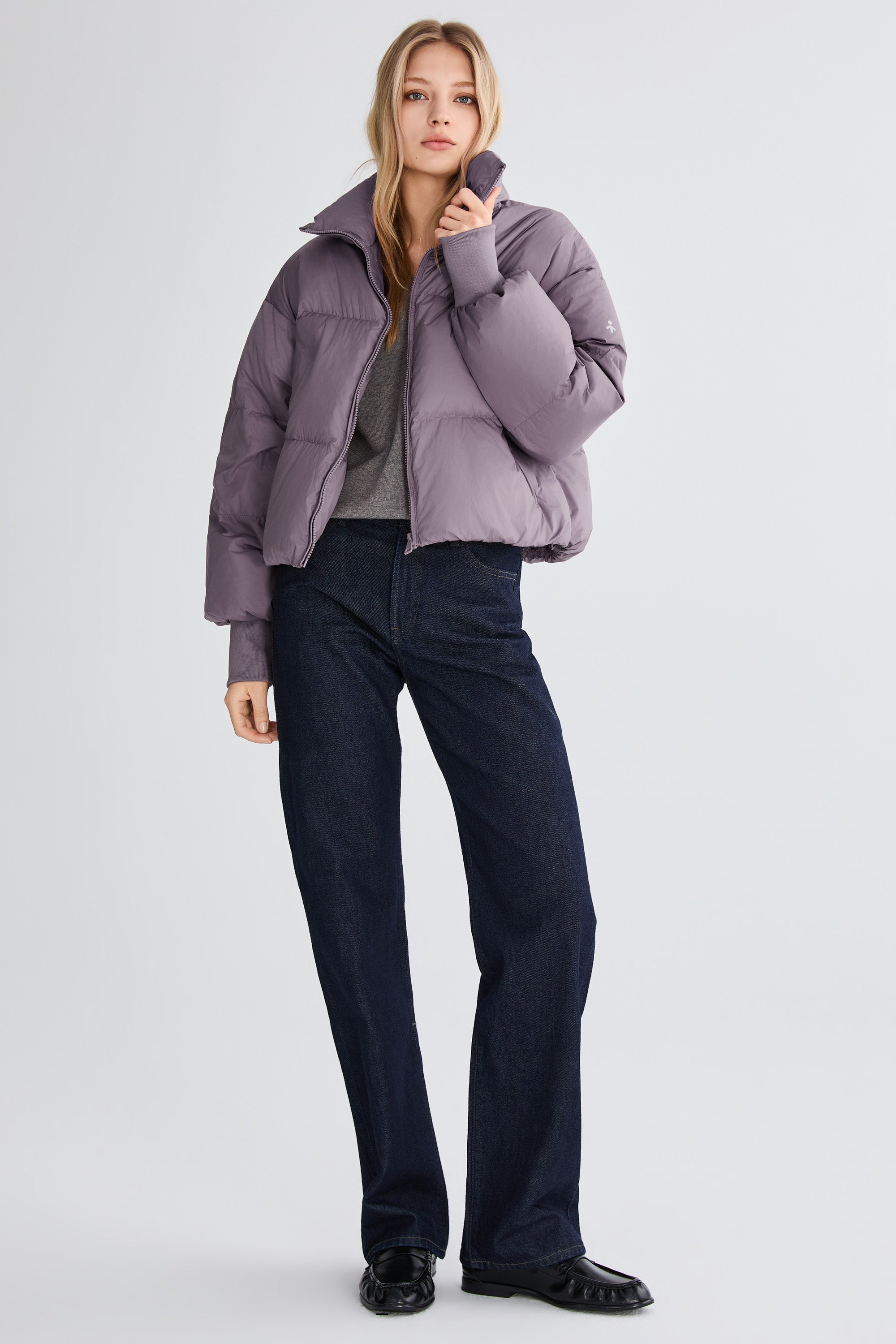 Down Coat-Orolay-Puff-O Classics Short Oversized Down Coat-#color_Sparrow
