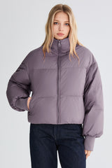 Down Coat-Orolay-Puff-O Classics Short Oversized Down Coat-#color_Sparrow