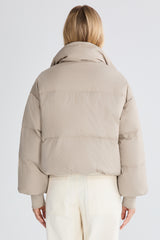 Down Coat-Orolay-Puff-O Classics Short Oversized Down Coat-#color_ Taupe