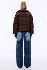 Down Coat-Orolay-Puff-O Classics Short Oversized Down Coat-#color_dark brown
