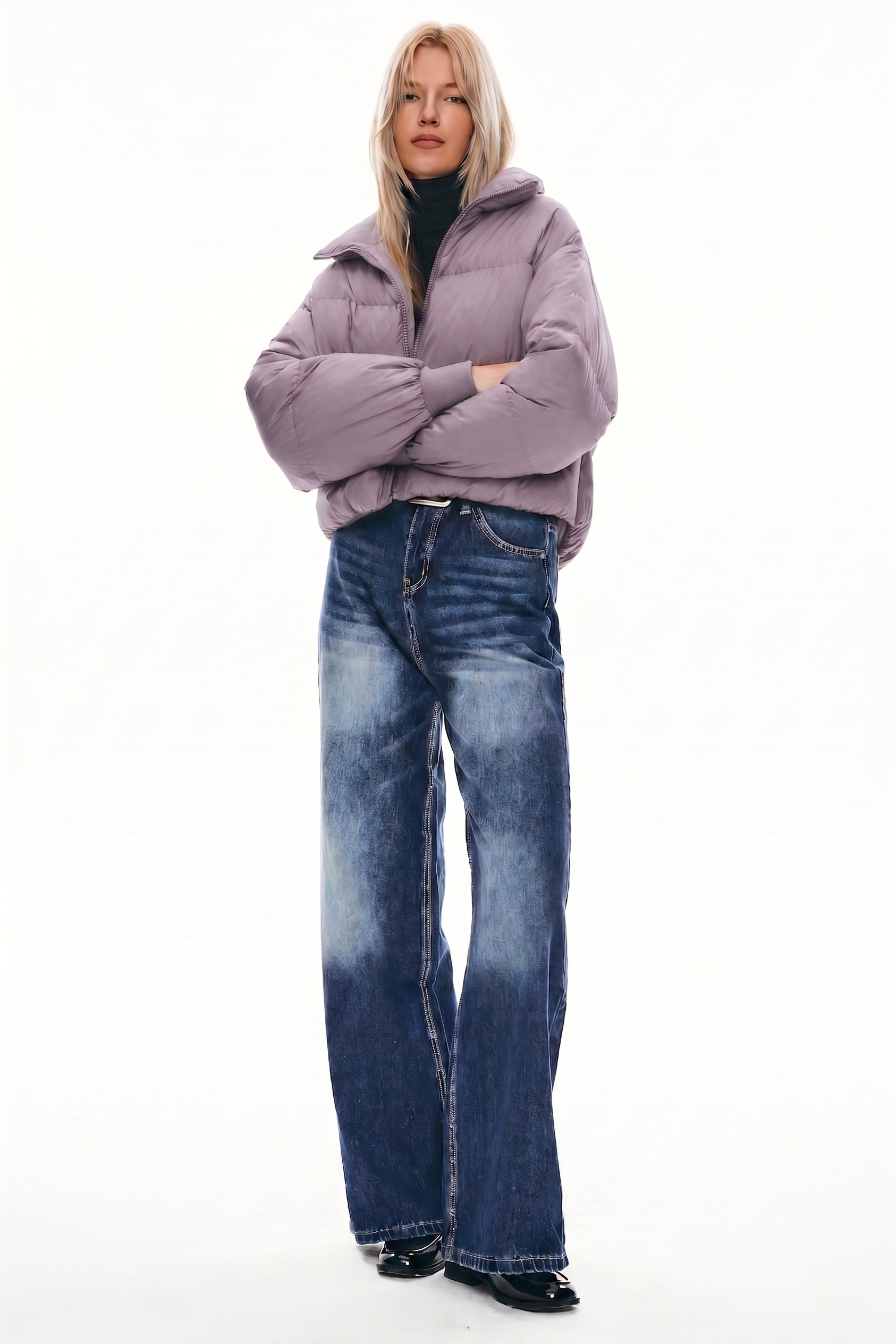 Down Coat-Orolay-Puff-O Classics Short Oversized Down Coat-#color_Sparrow