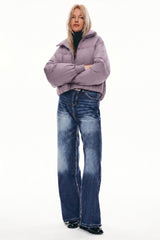 Down Coat-Orolay-Puff-O Classics Short Oversized Down Coat-#color_Sparrow