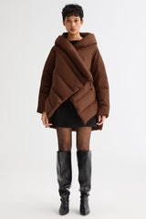 Orolay-Cloak Puffer Down Coat-#color_Nuthatch