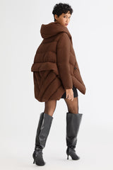 Orolay-Cloak Puffer Down Coat-#color_Nuthatch