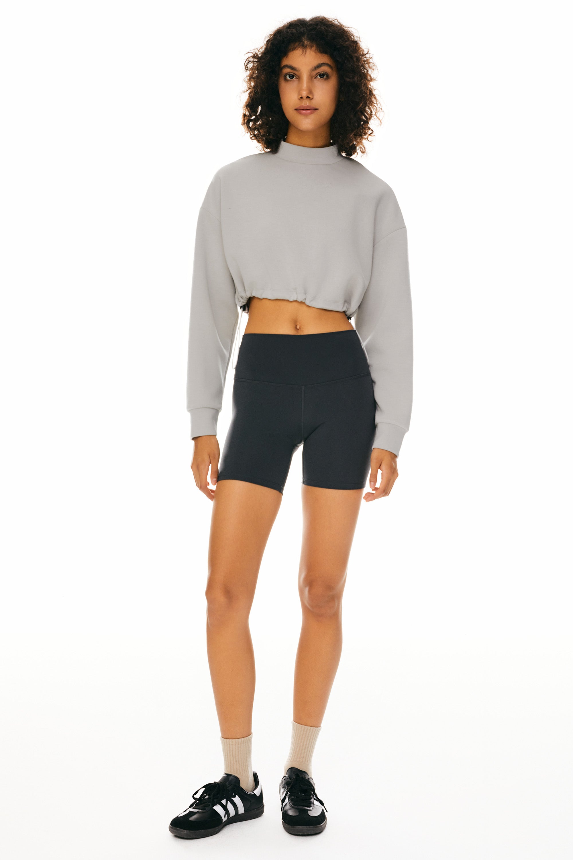 Cropped Casual Sweatshirt - Orolay, #color_Quiet Gray