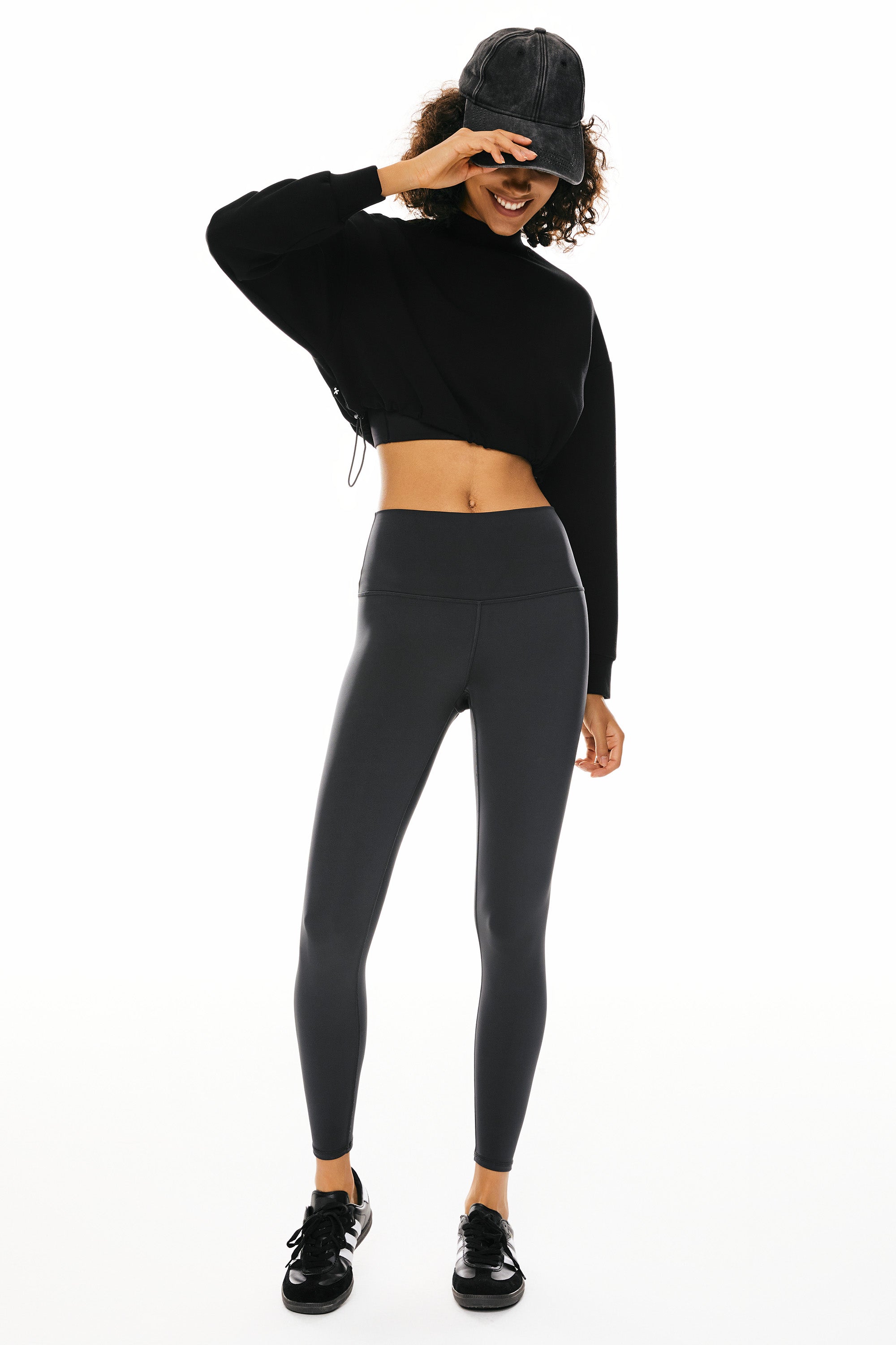 Cropped Casual Sweatshirt - Orolay, #color_Black