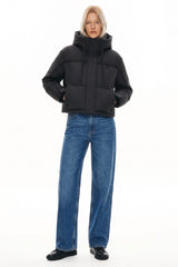 orolay Cropped Puffer Jacket Winter Quilted #color_black