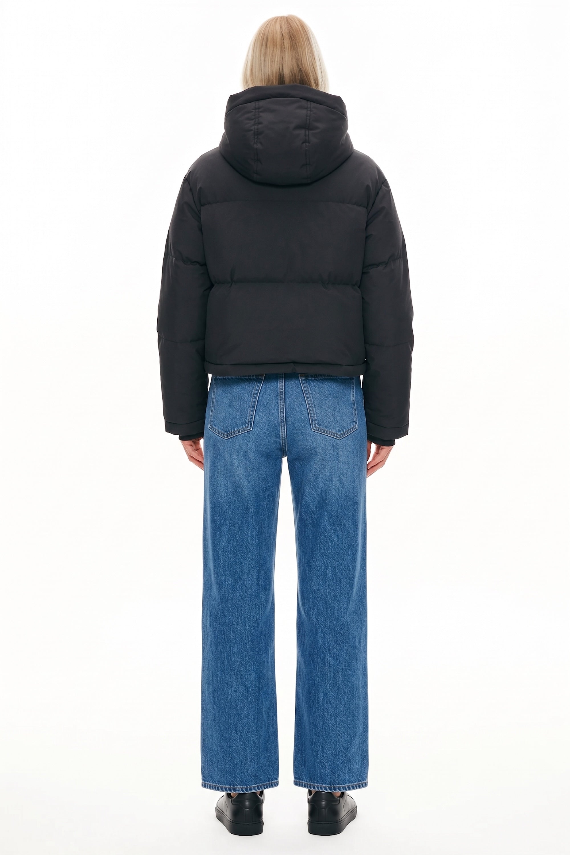 orolay Cropped Puffer Jacket Winter Quilted #color_black