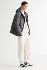 Essential Hooded Puffer Jacket with Quilted Finish OROLAY #color_gray