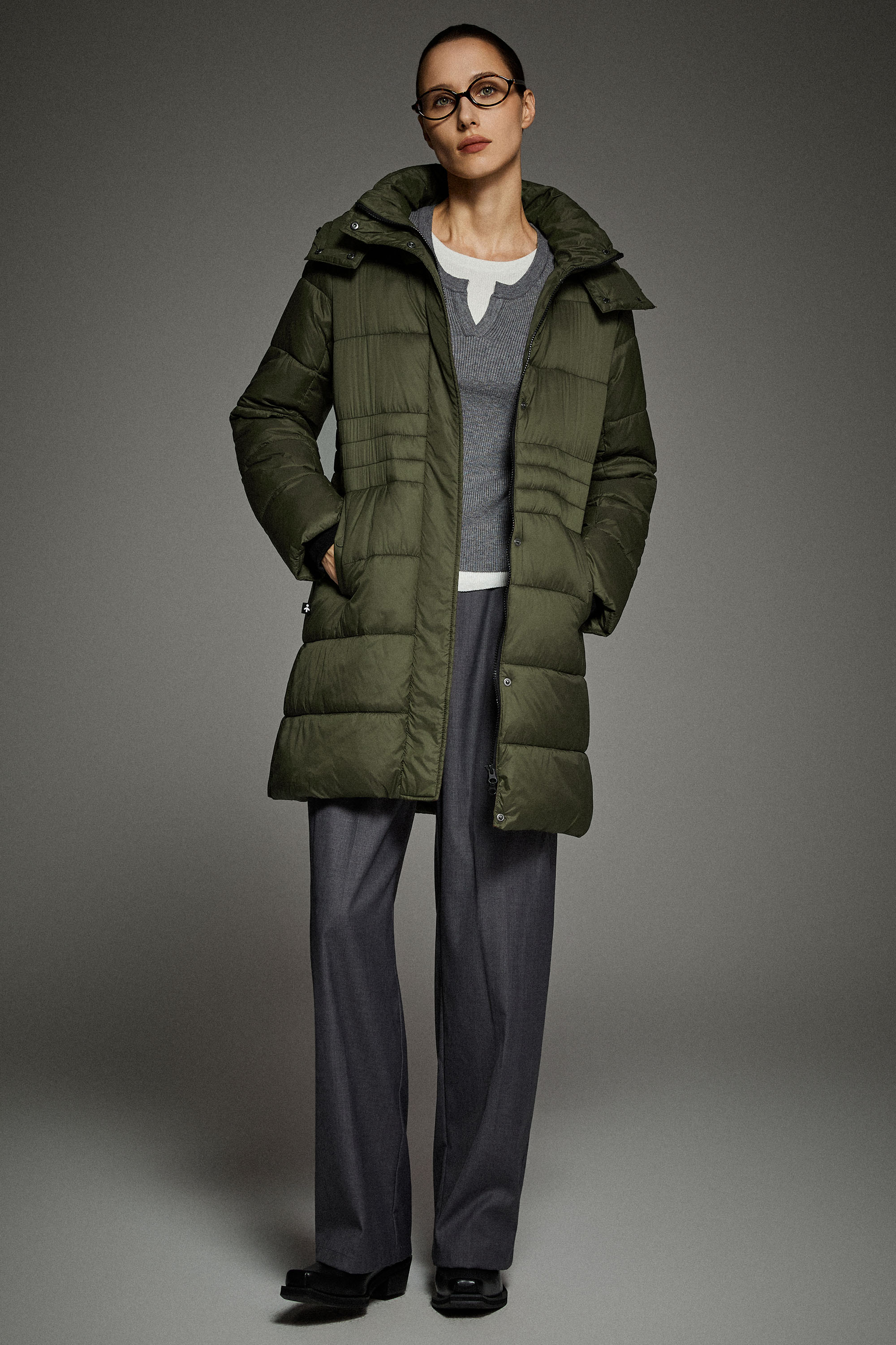 Everyday Insulated Puffer with Hood #color_olive
