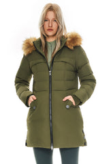 Orolay-Faux Fur Qulited Puffer Down Jacket-#color_Peat Moss