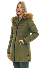 Orolay-Faux Fur Qulited Puffer Down Jacket-#color_Peat Moss