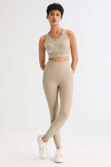 FlexSeam™ High-Waisted Signature Full Length Leggings #color_Khaki