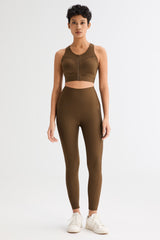 FlexSeam™ High-Waisted Timeless 7/8 Leggings #color_brown