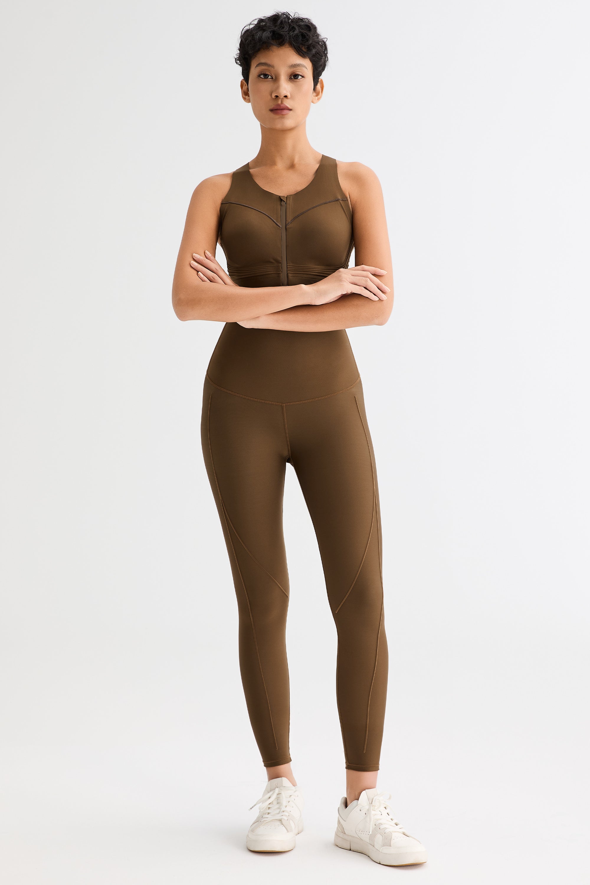 FlexSeam™ High-Waisted Timeless 7/8 Leggings #color_brown