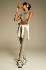 FlexSeam™ High-Waisted Timeless 7/8 Leggings #color_khaki