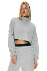 Orolay-Half-Zip-Crop-Sweatshirts-#color_Heather