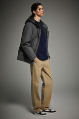 Hooded Lightweight Cropped Everyday Puffer Orolay #color_gray