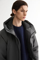 Hooded Lightweight Cropped Everyday Puffer Orolay #color_gray