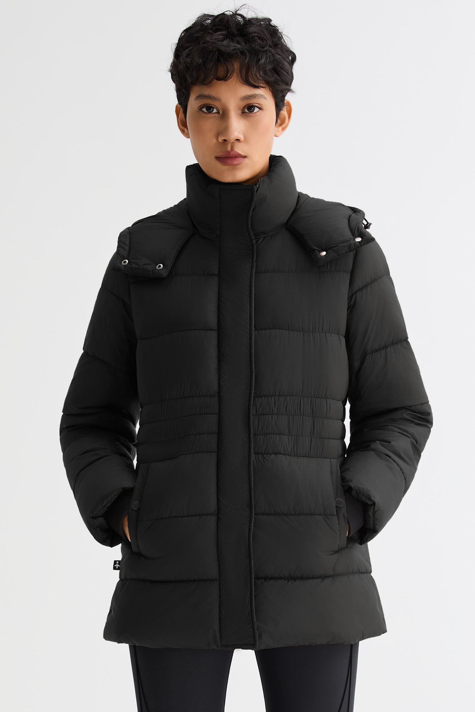 Orolay Hooded Quilted Everyday Puffer Jacket #color_black